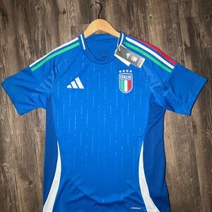 Adidas Blue Italy National Team Jersey